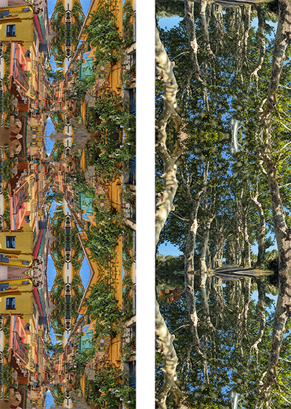 le détour de la tour, 2024, Pigmentdruck, zweiteilig à 75 x 25 cm